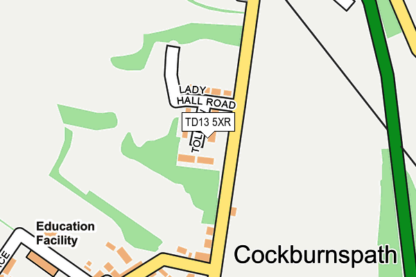 TD13 5XR map - OS OpenMap – Local (Ordnance Survey) TD13 5XR map - OS OpenMap – Local (Ordnance Survey)