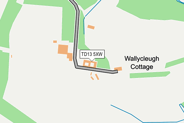 TD13 5XW map - OS OpenMap – Local (Ordnance Survey) TD13 5XW map - OS OpenMap – Local (Ordnance Survey)