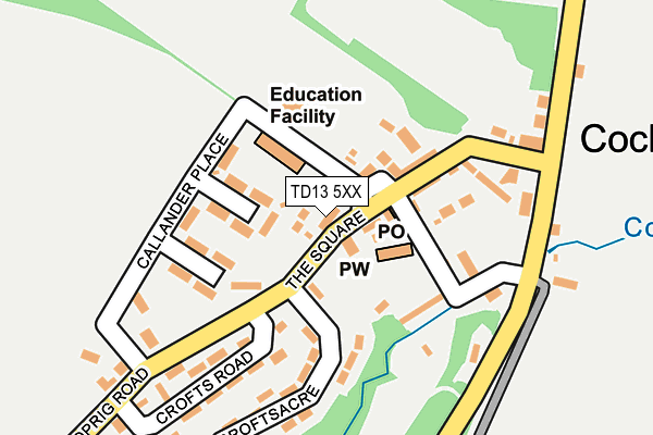 TD13 5XX map - OS OpenMap – Local (Ordnance Survey) TD13 5XX map - OS OpenMap – Local (Ordnance Survey)