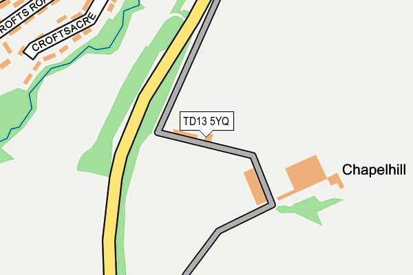 TD13 5YQ map - OS OpenMap – Local (Ordnance Survey) TD13 5YQ map - OS OpenMap – Local (Ordnance Survey)