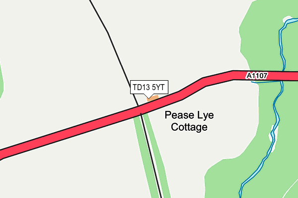 TD13 5YT map - OS OpenMap – Local (Ordnance Survey) TD13 5YT map - OS OpenMap – Local (Ordnance Survey)