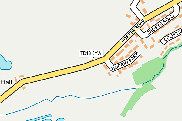 TD13 5YW map - OS OpenMap – Local (Ordnance Survey) TD13 5YW map - OS OpenMap – Local (Ordnance Survey)