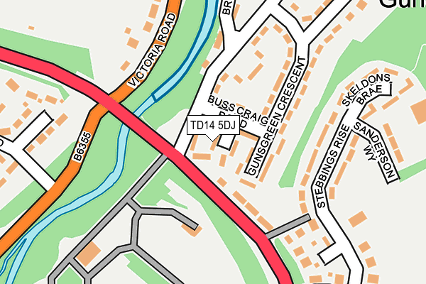 TD14 5DJ map - OS OpenMap – Local (Ordnance Survey) TD14 5DJ map - OS OpenMap – Local (Ordnance Survey)