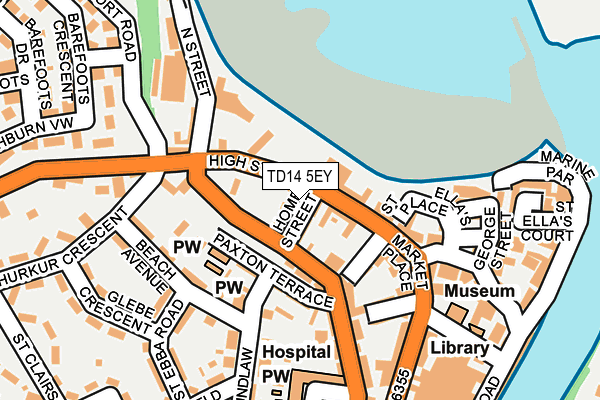 TD14 5EY map - OS OpenMap – Local (Ordnance Survey) TD14 5EY map - OS OpenMap – Local (Ordnance Survey)