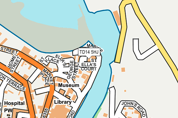 TD14 5HJ map - OS OpenMap – Local (Ordnance Survey) TD14 5HJ map - OS OpenMap – Local (Ordnance Survey)