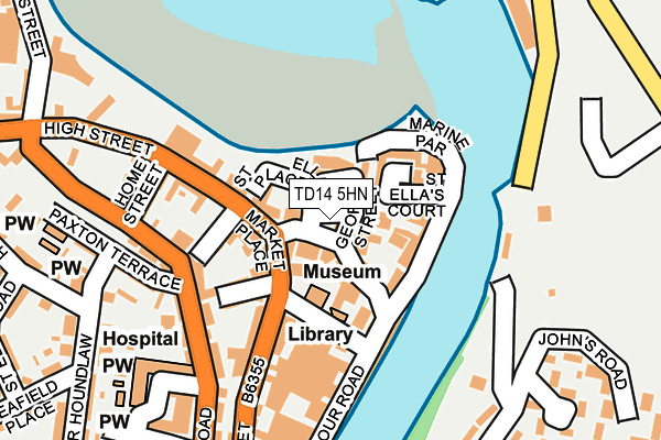 TD14 5HN map - OS OpenMap – Local (Ordnance Survey) TD14 5HN map - OS OpenMap – Local (Ordnance Survey)