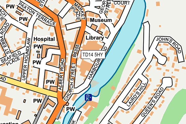 TD14 5HY map - OS OpenMap – Local (Ordnance Survey) TD14 5HY map - OS OpenMap – Local (Ordnance Survey)