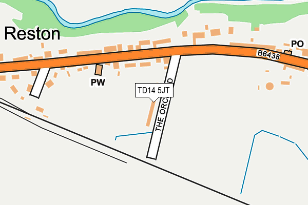 TD14 5JT map - OS OpenMap – Local (Ordnance Survey) TD14 5JT map - OS OpenMap – Local (Ordnance Survey)