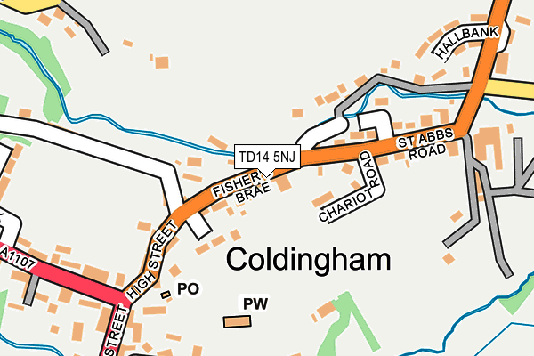 TD14 5NJ map - OS OpenMap – Local (Ordnance Survey) TD14 5NJ map - OS OpenMap – Local (Ordnance Survey)
