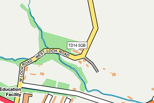 TD14 5QB map - OS OpenMap – Local (Ordnance Survey)