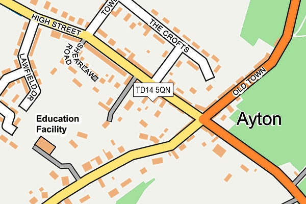 TD14 5QN map - OS OpenMap – Local (Ordnance Survey) TD14 5QN map - OS OpenMap – Local (Ordnance Survey)