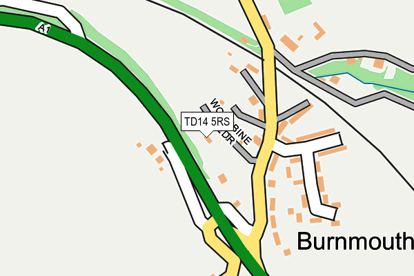 TD14 5RS map - OS OpenMap – Local (Ordnance Survey)