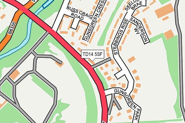 TD14 5SF map - OS OpenMap – Local (Ordnance Survey)