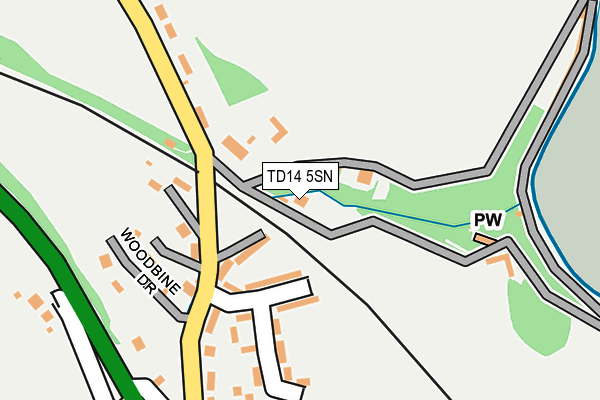 TD14 5SN map - OS OpenMap – Local (Ordnance Survey) TD14 5SN map - OS OpenMap – Local (Ordnance Survey)