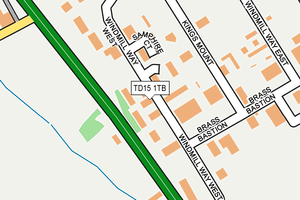 TD15 1TB map - OS OpenMap – Local (Ordnance Survey)