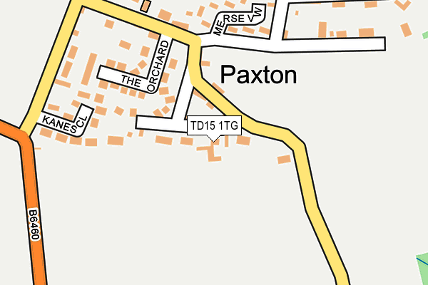 TD15 1TG map - OS OpenMap – Local (Ordnance Survey)