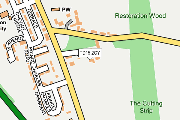 TD15 2GY map - OS OpenMap – Local (Ordnance Survey) TD15 2GY map - OS OpenMap – Local (Ordnance Survey)