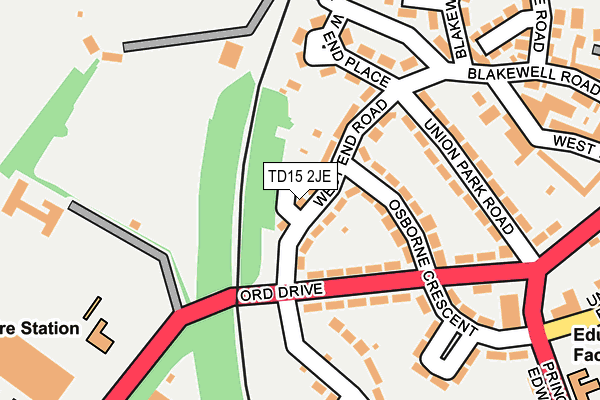 TD15 2JE map - OS OpenMap – Local (Ordnance Survey) TD15 2JE map - OS OpenMap – Local (Ordnance Survey)