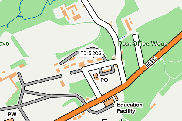 TD15 2QG map - OS OpenMap – Local (Ordnance Survey) TD15 2QG map - OS OpenMap – Local (Ordnance Survey)