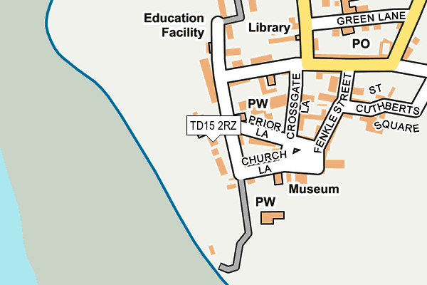 TD15 2RZ map - OS OpenMap – Local (Ordnance Survey) TD15 2RZ map - OS OpenMap – Local (Ordnance Survey)