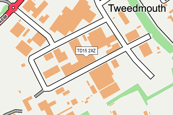 TD15 2XZ map - OS OpenMap – Local (Ordnance Survey) TD15 2XZ map - OS OpenMap – Local (Ordnance Survey)