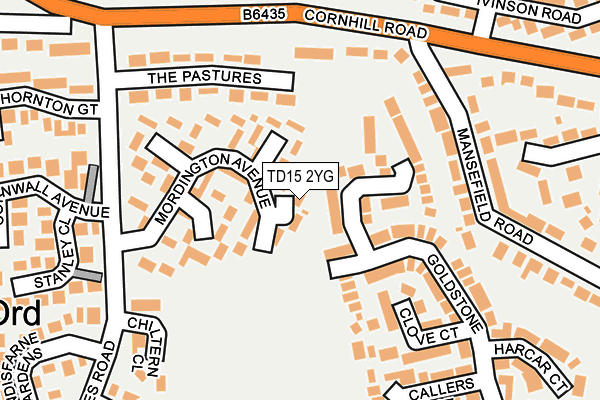 TD15 2YG map - OS OpenMap – Local (Ordnance Survey) TD15 2YG map - OS OpenMap – Local (Ordnance Survey)