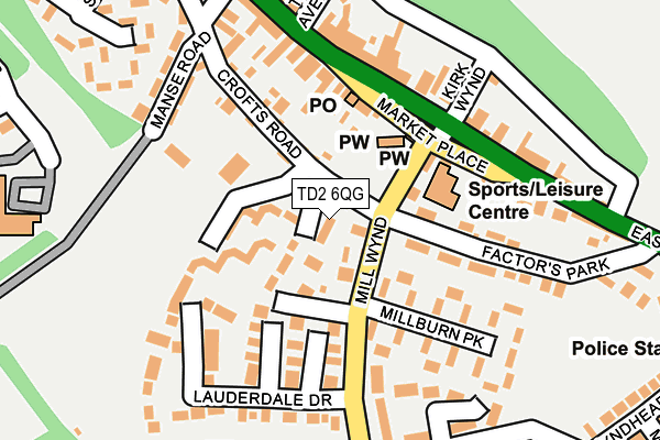 TD2 6QG map - OS OpenMap – Local (Ordnance Survey) TD2 6QG map - OS OpenMap – Local (Ordnance Survey)