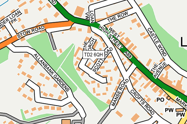TD2 6QH map - OS OpenMap – Local (Ordnance Survey) TD2 6QH map - OS OpenMap – Local (Ordnance Survey)