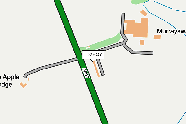 TD2 6QY map - OS OpenMap – Local (Ordnance Survey) TD2 6QY map - OS OpenMap – Local (Ordnance Survey)