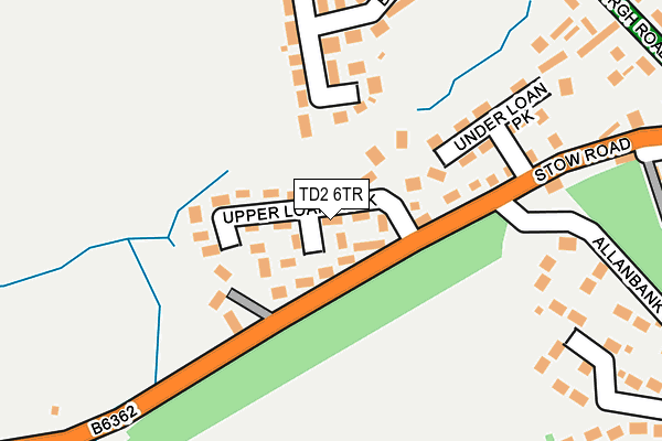 TD2 6TR map - OS OpenMap – Local (Ordnance Survey) TD2 6TR map - OS OpenMap – Local (Ordnance Survey)