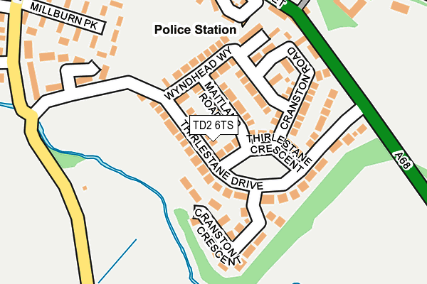 TD2 6TS map - OS OpenMap – Local (Ordnance Survey) TD2 6TS map - OS OpenMap – Local (Ordnance Survey)