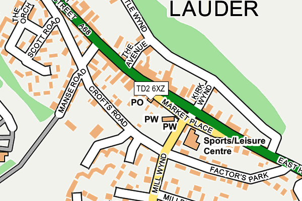 TD2 6XZ map - OS OpenMap – Local (Ordnance Survey) TD2 6XZ map - OS OpenMap – Local (Ordnance Survey)