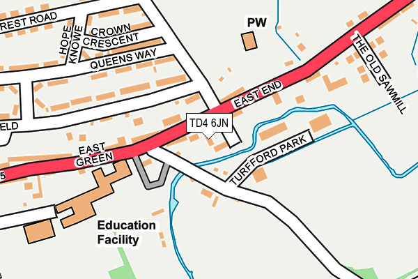 TD4 6JN map - OS OpenMap – Local (Ordnance Survey) TD4 6JN map - OS OpenMap – Local (Ordnance Survey)