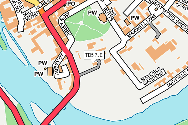 TD5 7JE map - OS OpenMap – Local (Ordnance Survey) TD5 7JE map - OS OpenMap – Local (Ordnance Survey)