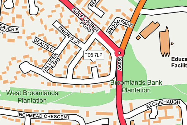 TD5 7LP map - OS OpenMap – Local (Ordnance Survey) TD5 7LP map - OS OpenMap – Local (Ordnance Survey)