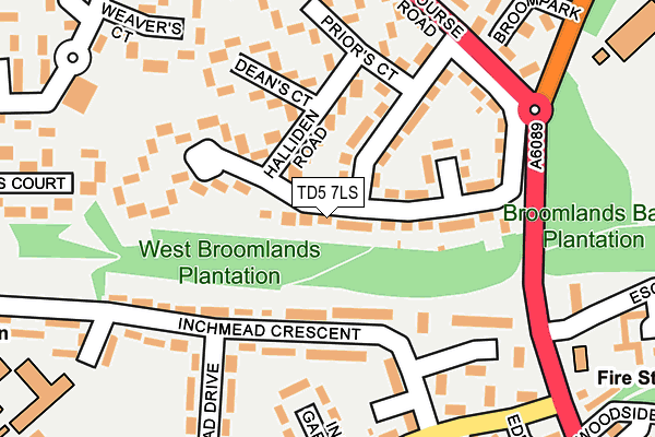 TD5 7LS map - OS OpenMap – Local (Ordnance Survey) TD5 7LS map - OS OpenMap – Local (Ordnance Survey)