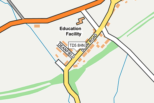 TD5 8HN map - OS OpenMap – Local (Ordnance Survey) TD5 8HN map - OS OpenMap – Local (Ordnance Survey)