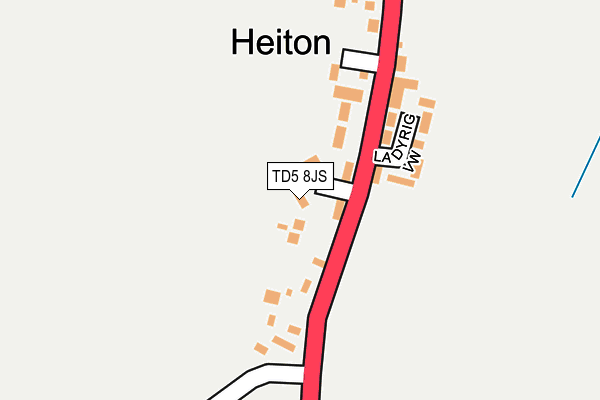 TD5 8JS map - OS OpenMap – Local (Ordnance Survey) TD5 8JS map - OS OpenMap – Local (Ordnance Survey)