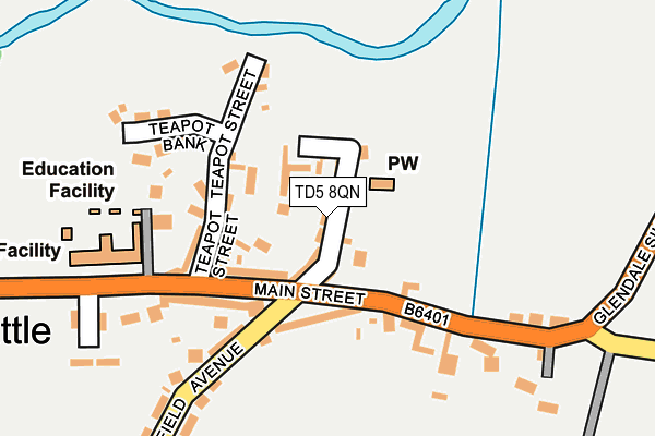 TD5 8QN map - OS OpenMap – Local (Ordnance Survey) TD5 8QN map - OS OpenMap – Local (Ordnance Survey)