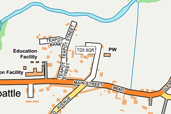 TD5 8QR map - OS OpenMap – Local (Ordnance Survey) TD5 8QR map - OS OpenMap – Local (Ordnance Survey)