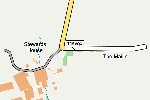 TD5 8QX map - OS OpenMap – Local (Ordnance Survey) TD5 8QX map - OS OpenMap – Local (Ordnance Survey)