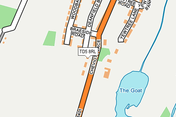 TD5 8RL map - OS OpenMap – Local (Ordnance Survey) TD5 8RL map - OS OpenMap – Local (Ordnance Survey)