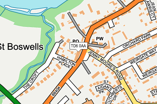 TD6 0AA map - OS OpenMap – Local (Ordnance Survey) TD6 0AA map - OS OpenMap – Local (Ordnance Survey)