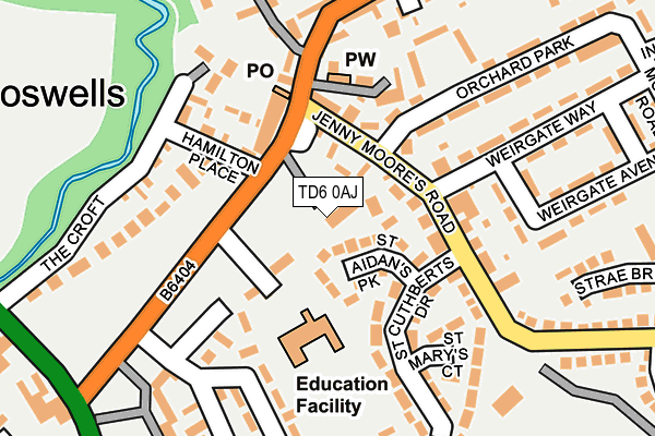 TD6 0AJ map - OS OpenMap – Local (Ordnance Survey) TD6 0AJ map - OS OpenMap – Local (Ordnance Survey)