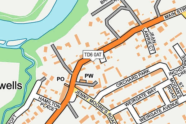 TD6 0AT map - OS OpenMap – Local (Ordnance Survey) TD6 0AT map - OS OpenMap – Local (Ordnance Survey)
