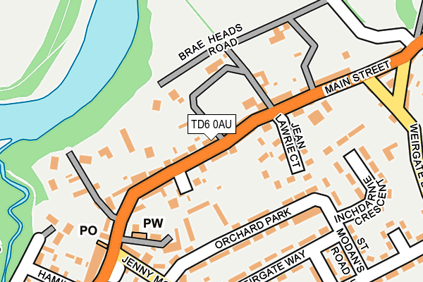 TD6 0AU map - OS OpenMap – Local (Ordnance Survey) TD6 0AU map - OS OpenMap – Local (Ordnance Survey)