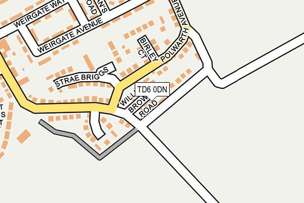 TD6 0DN map - OS OpenMap – Local (Ordnance Survey) TD6 0DN map - OS OpenMap – Local (Ordnance Survey)