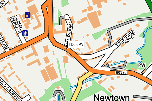 TD6 0PA map - OS OpenMap – Local (Ordnance Survey) TD6 0PA map - OS OpenMap – Local (Ordnance Survey)