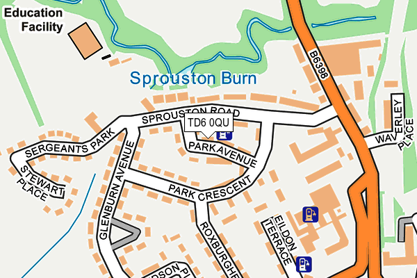 TD6 0QU map - OS OpenMap – Local (Ordnance Survey) TD6 0QU map - OS OpenMap – Local (Ordnance Survey)