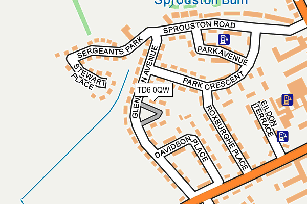 TD6 0QW map - OS OpenMap – Local (Ordnance Survey) TD6 0QW map - OS OpenMap – Local (Ordnance Survey)